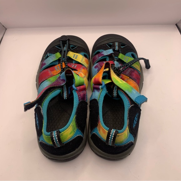 KEEN Newport Retro Rainbow Tie Dye Big Girl  Size 2 Waterproof Sport Sandals - Picture 5 of 8